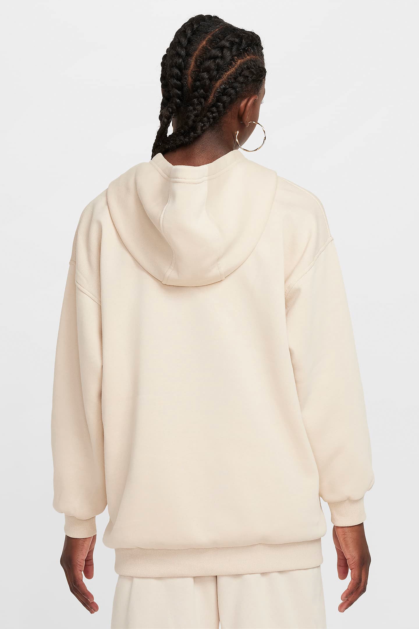 Sportswear Club Fleece oversized hooded sweatshirt - Sandrift