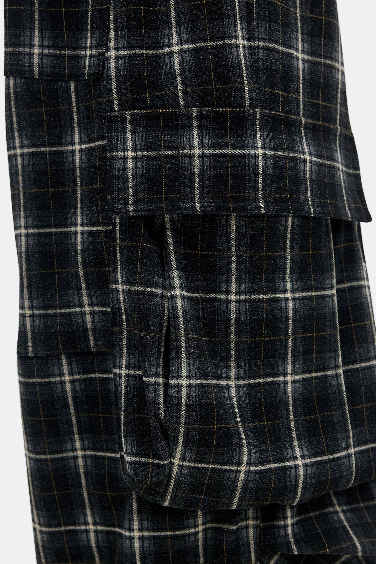 Checked cargo trousers - Black