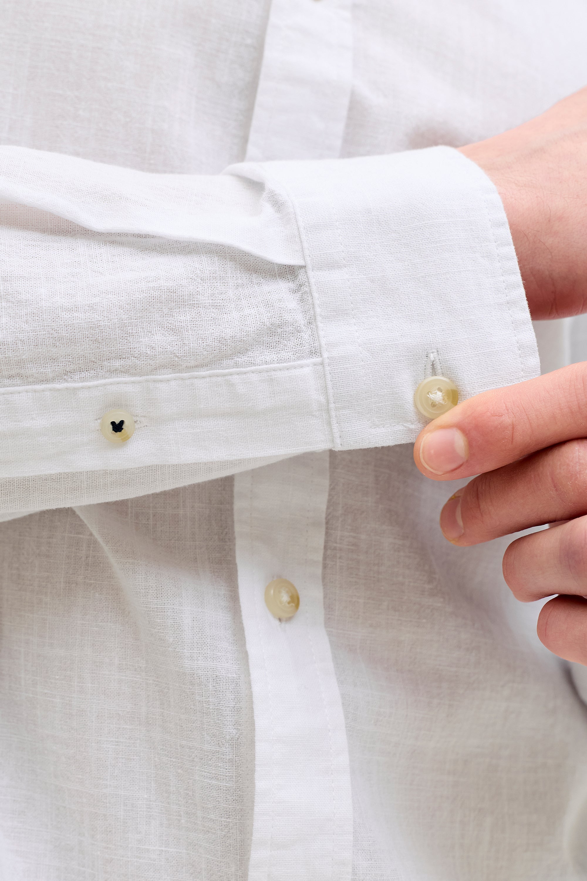 JJESUMMER Leinenhemd - White