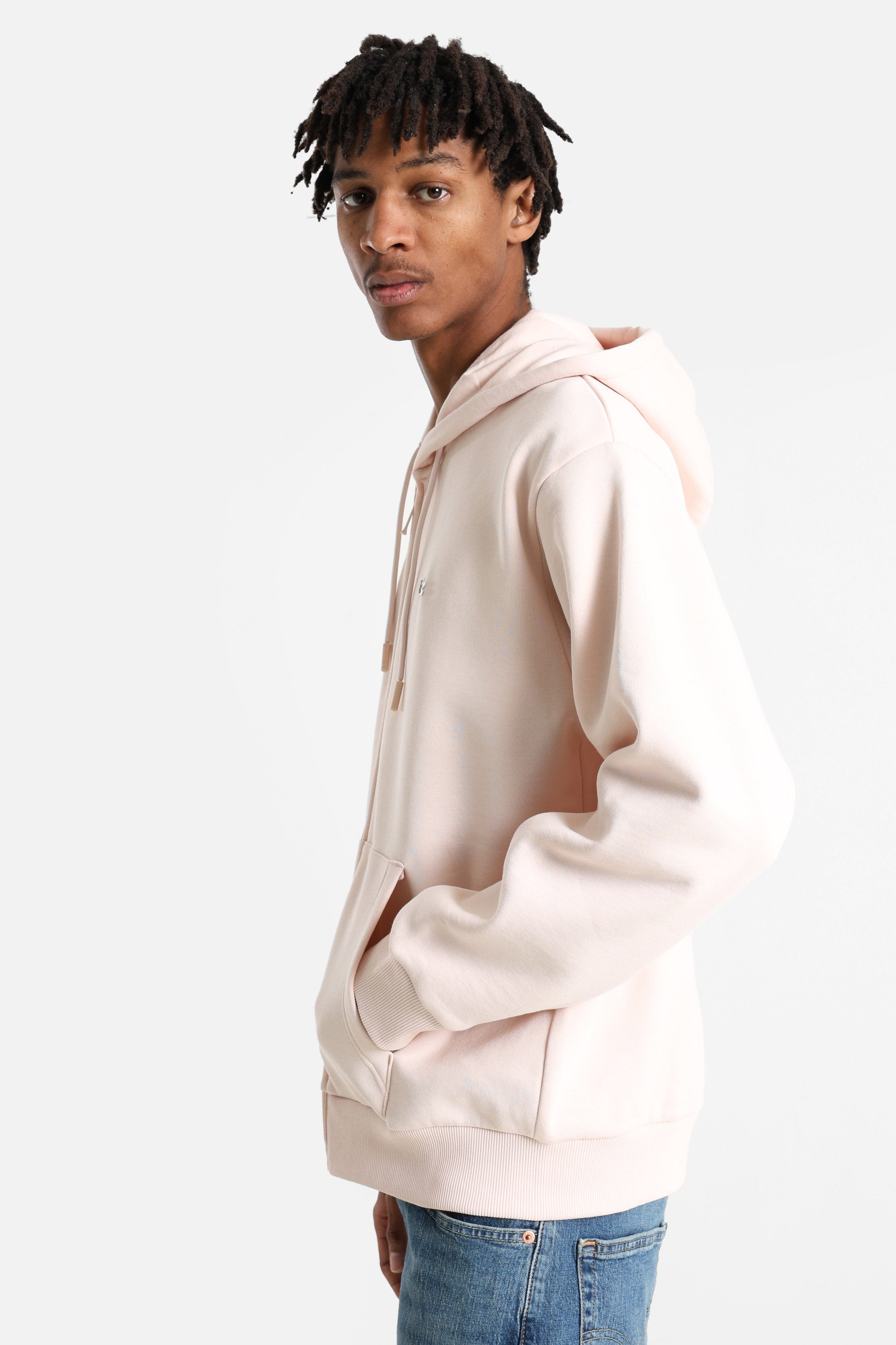 Sweat zippé à capuchon - Light Pink