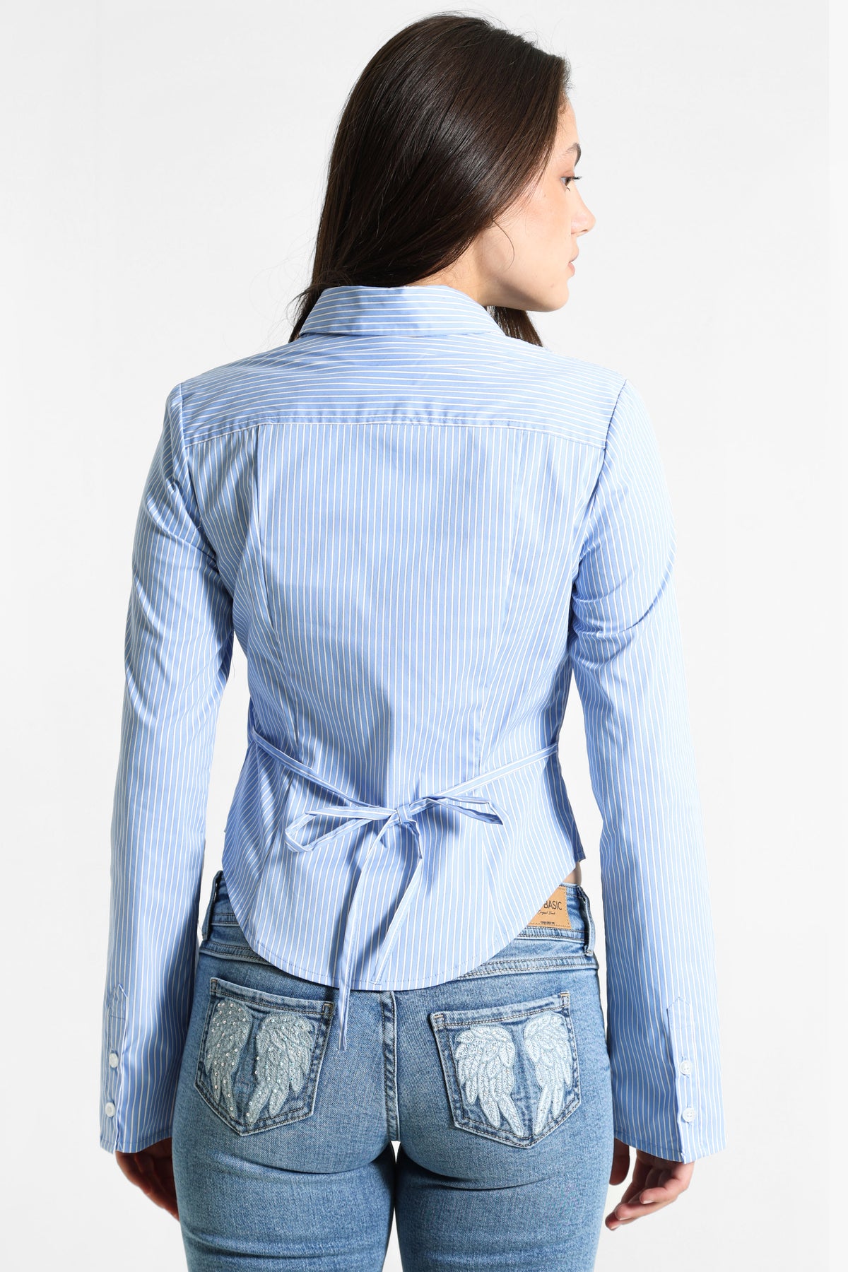 Camicia - Bleu clair + Bianco