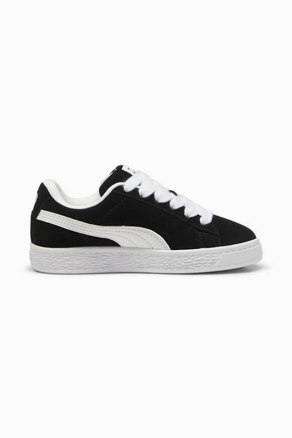 Suede XL Kids Sneaker - Black + White