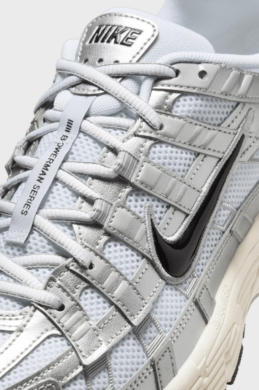 P-6000 sneakers - Metallic Silver + White + Black