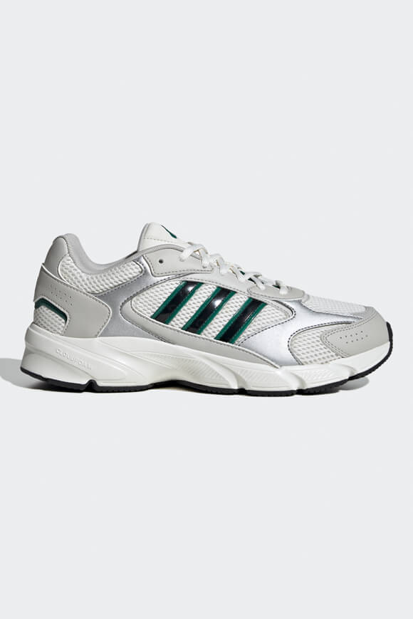 Crazychaos 2000 Baskets - Core White + Collegiate Green + Silver Metallic