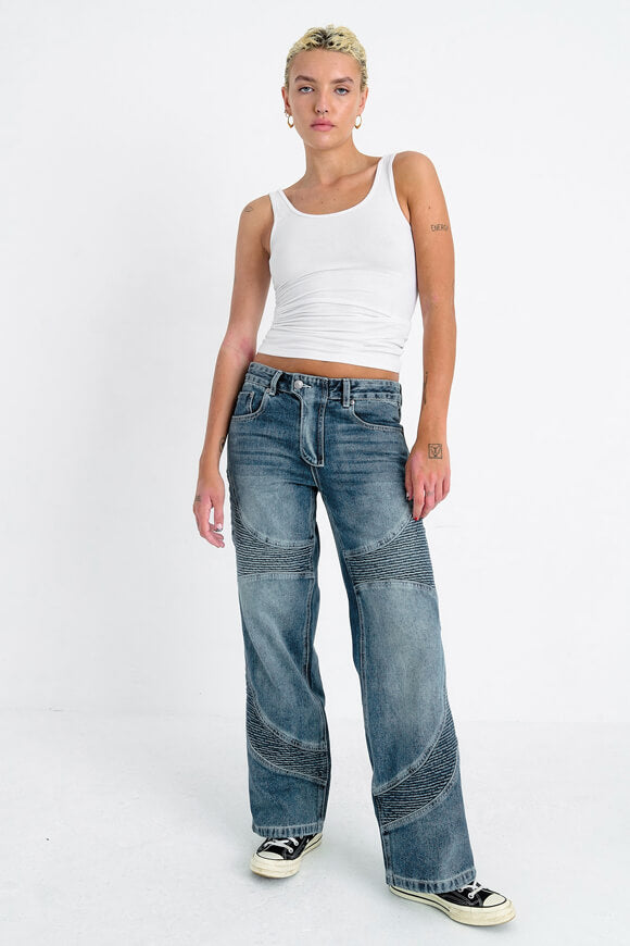 Auto Dad Fit Jeans - Dirty Wash