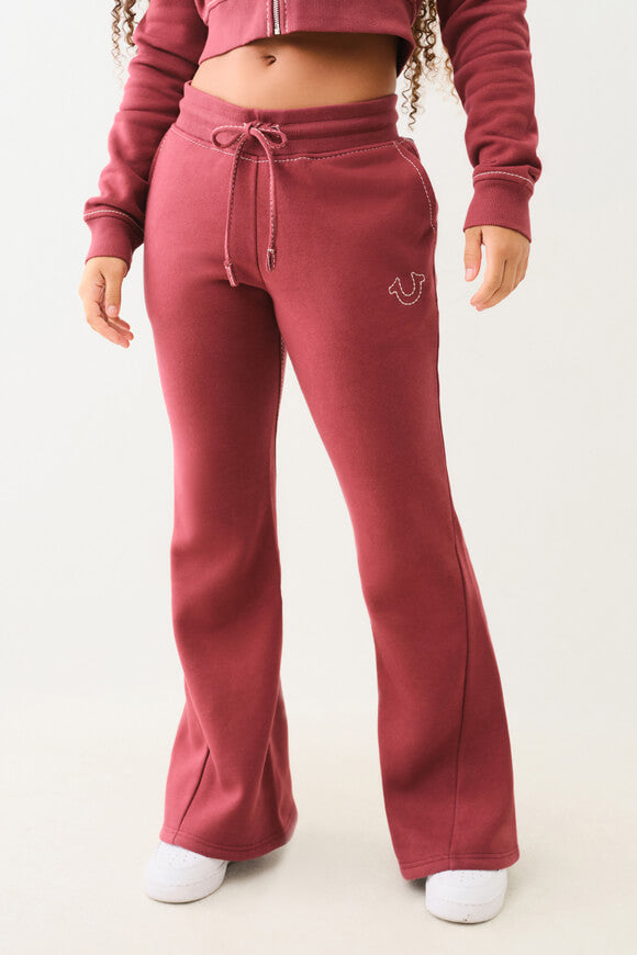 Pantalon sweat bootcut - Cordovan