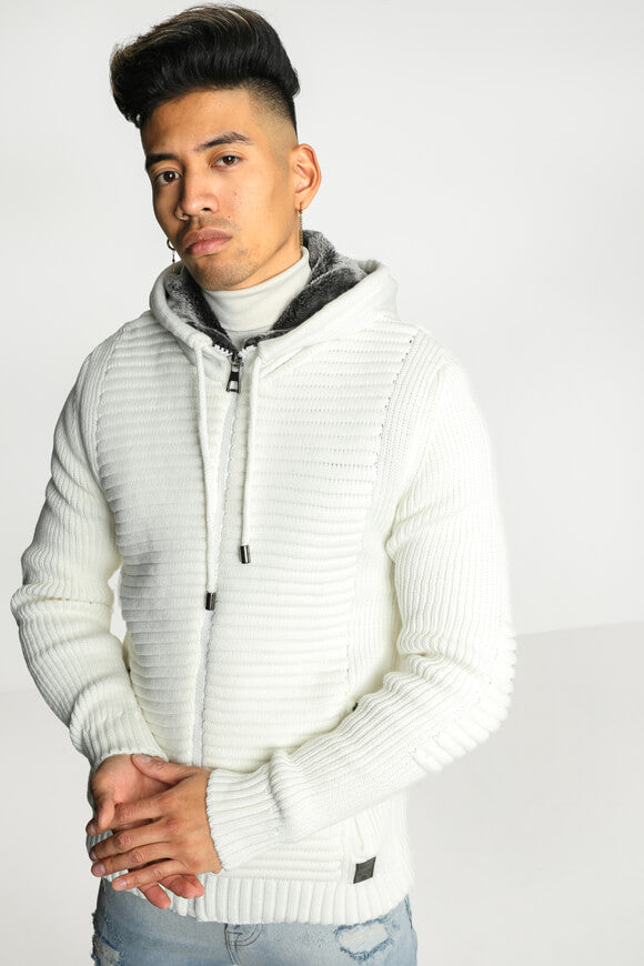 Cardigan doublé - Blanc cassé