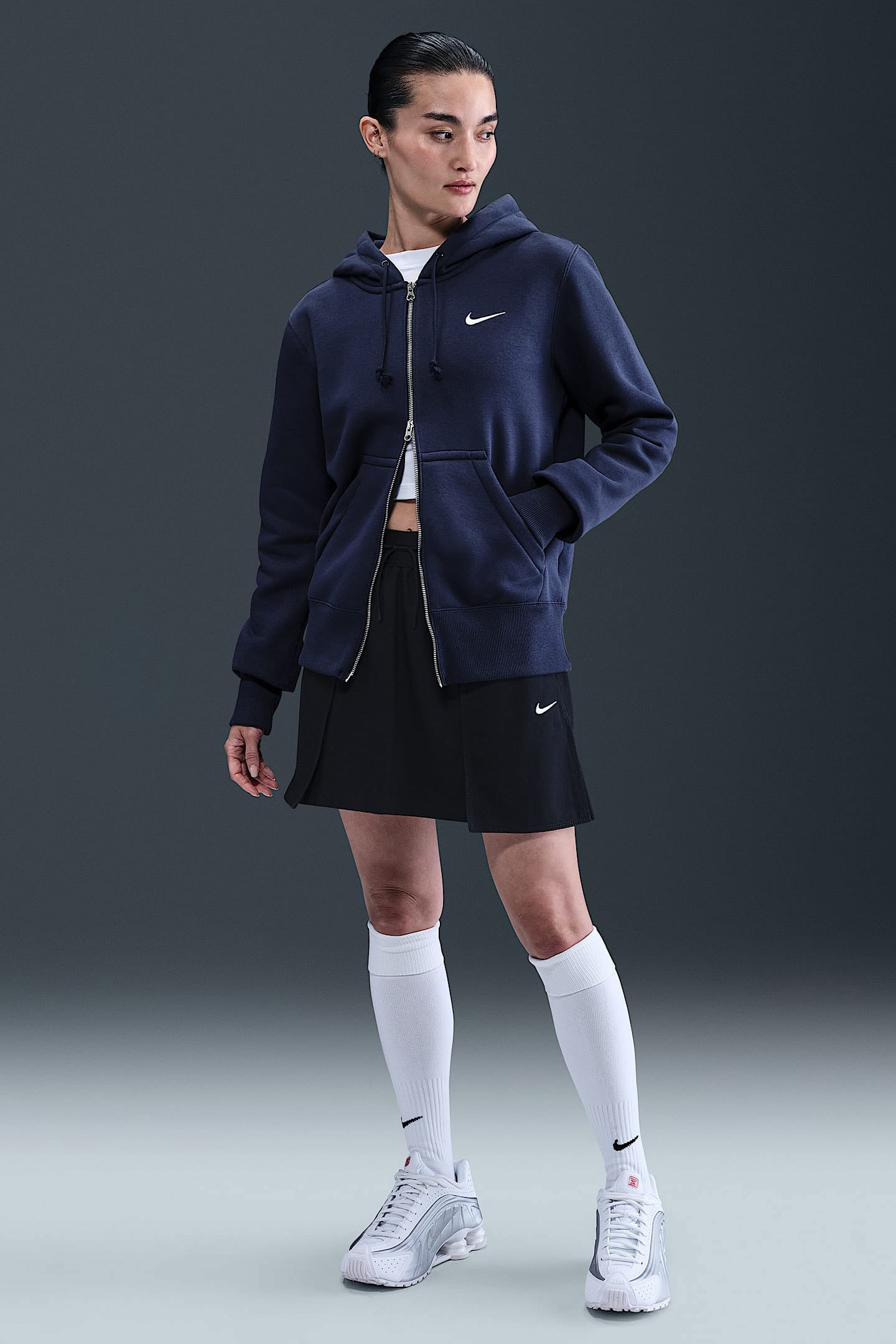 Felpa con cappuccio Phoenix Fleece con zip - Midnight Navy