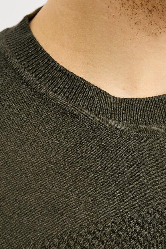 JPRBLUNOAH pull en tricot structuré - Olive Night
