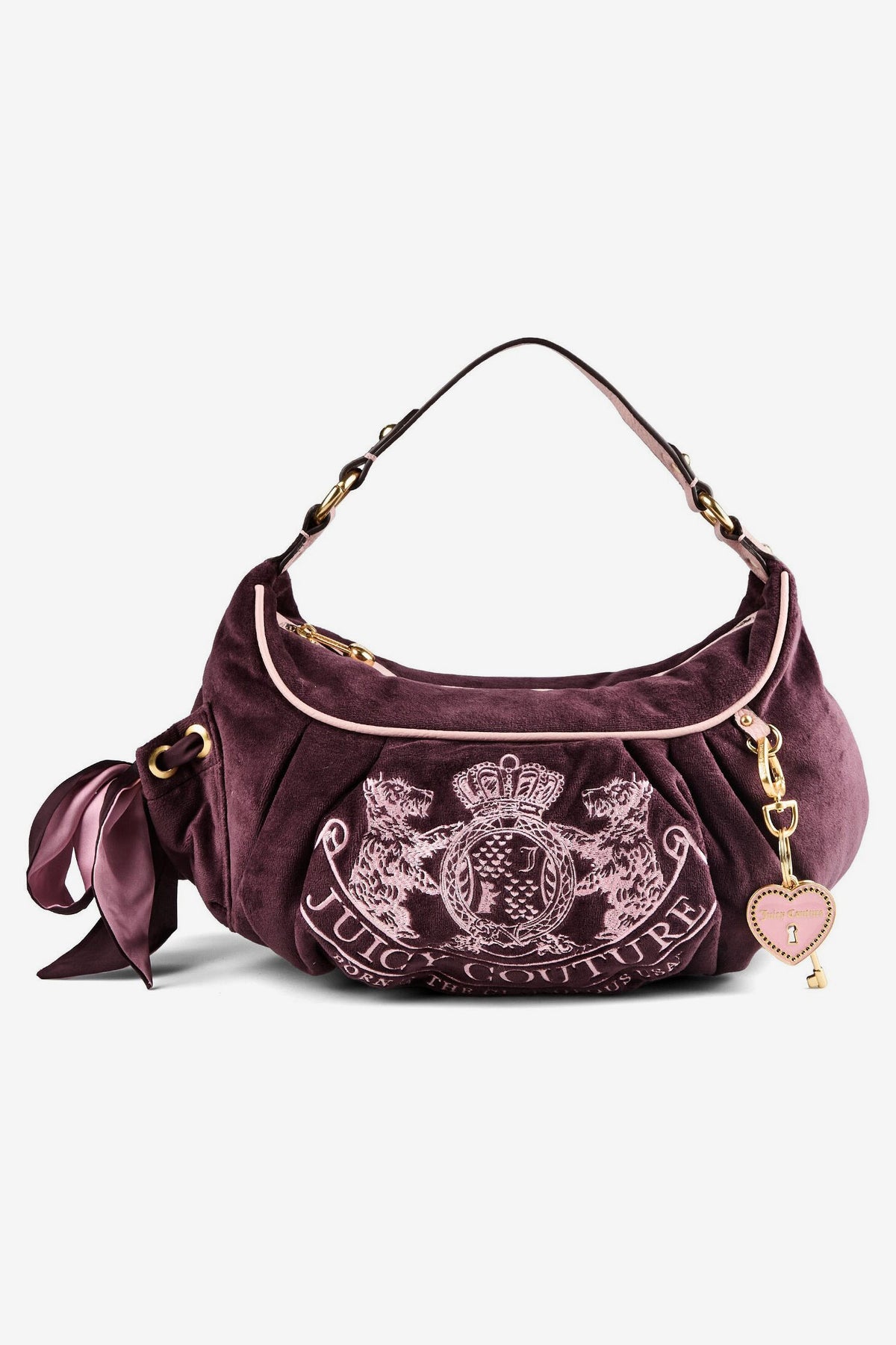 Sac à main en velours - Aubergine