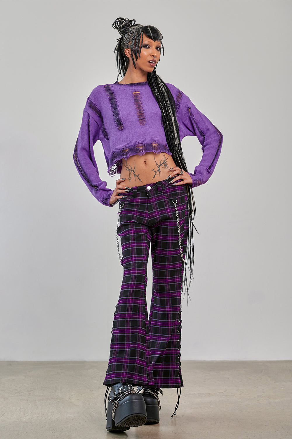 Scarlett Vixen Flare-Hose - Purple