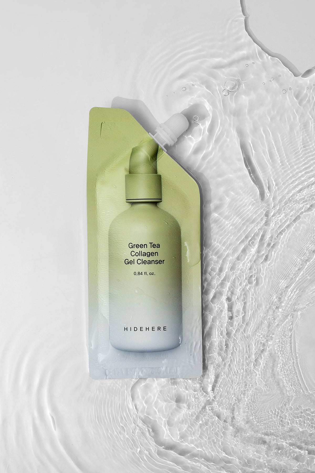Collagen and green tea cleansing gel - Green + Offwhite
