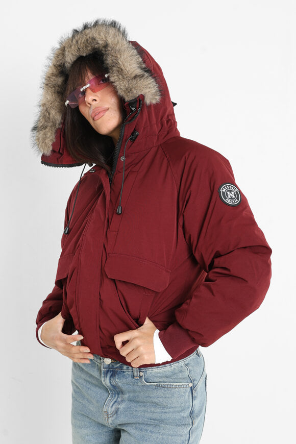 Wattierte Bomberjacke - Bordeaux