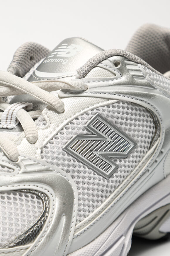 MR530 Sneaker - White + Silver