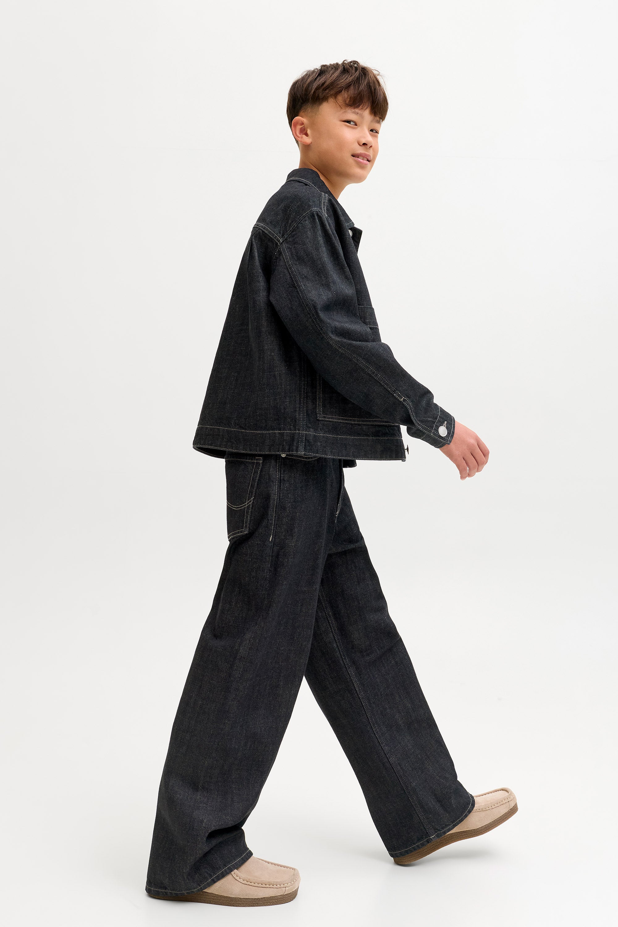 JJIDAVE Wide Leg Jeans - Blue Denim