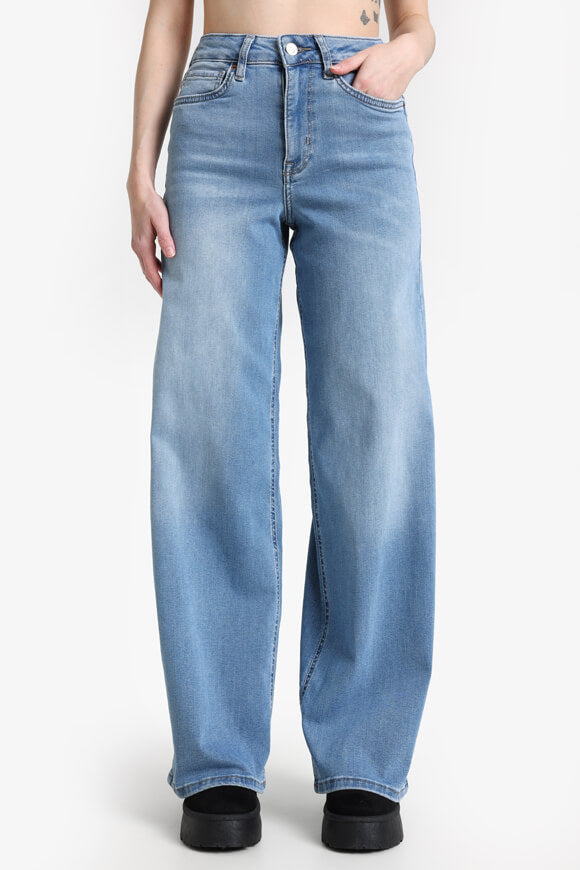 Madison Blush High Waist Wide Leg Jeans L32 - Light Blue Denim