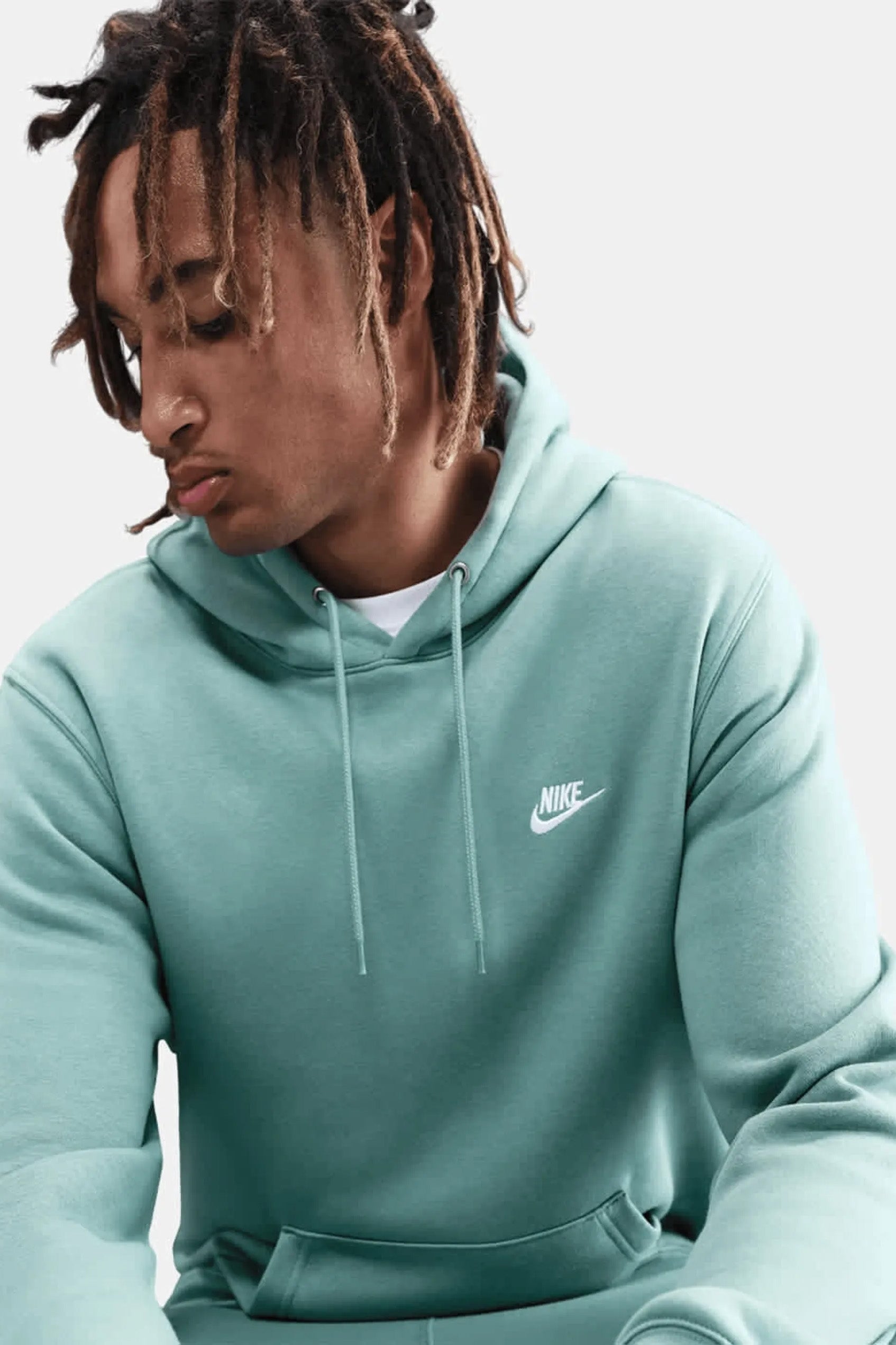 Sportswear Club Fleece Hooded Sweatshirt - Denim Turquoise