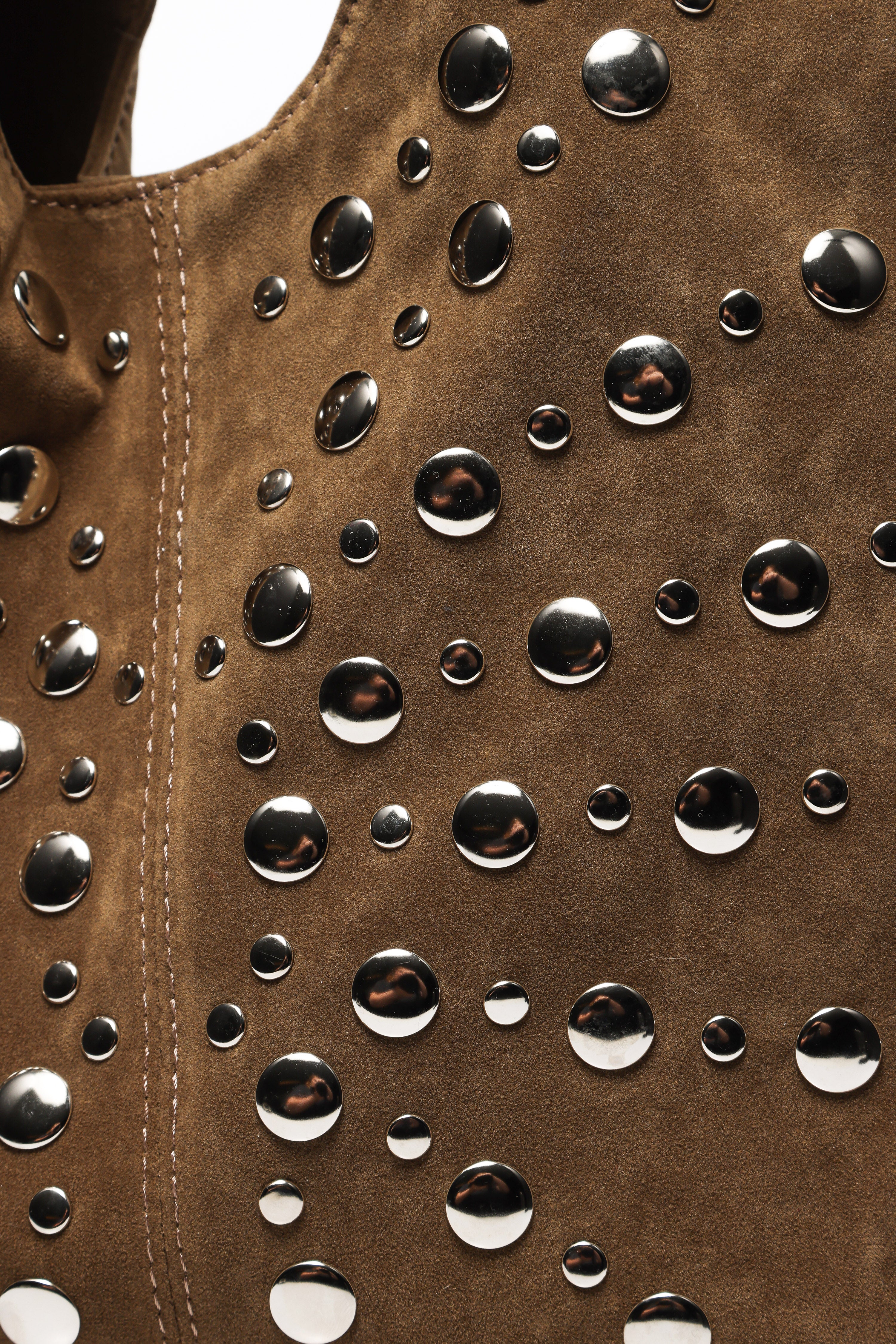 Kunstwildleder Handtasche - Light Brown