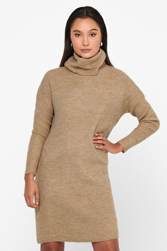 Jana Strick-Minikleid - Indian Tan Melange