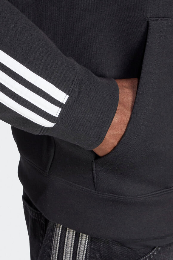 Sweat ample zippé à capuchon - Black