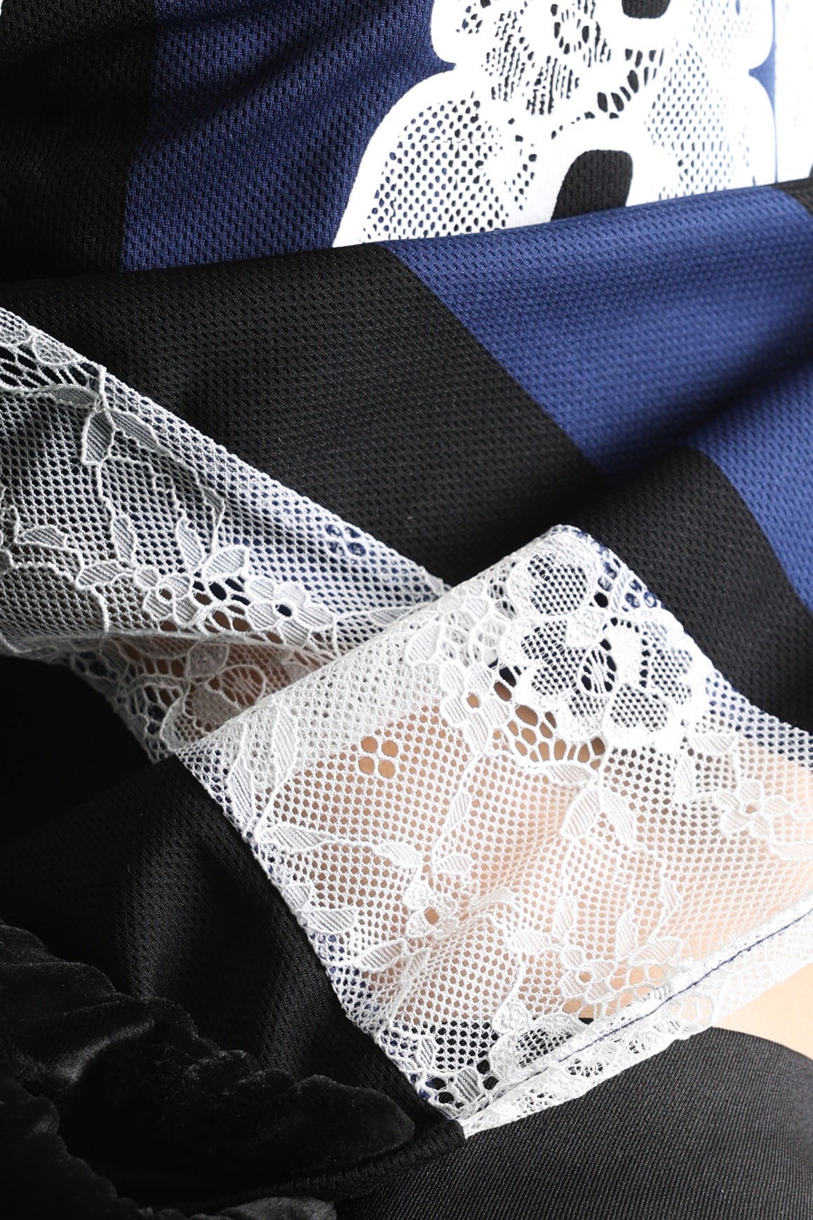 Oversize T-Shirt - Blau + Schwarz