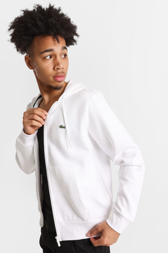 Kapuzensweatjacke - Weiss