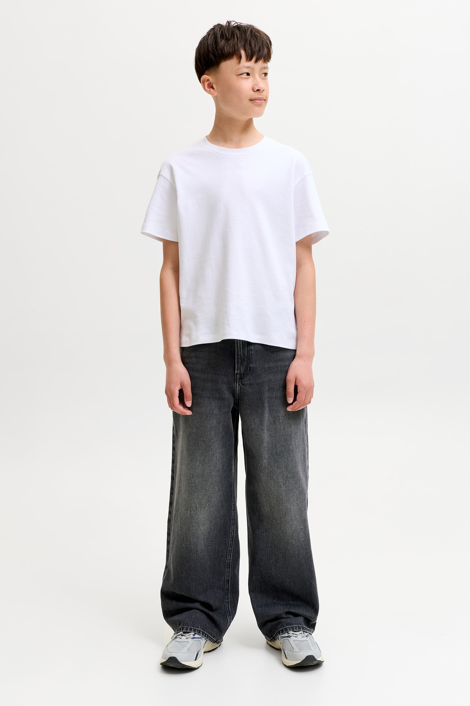 JJIDAVE jean wide fit - Black Denim
