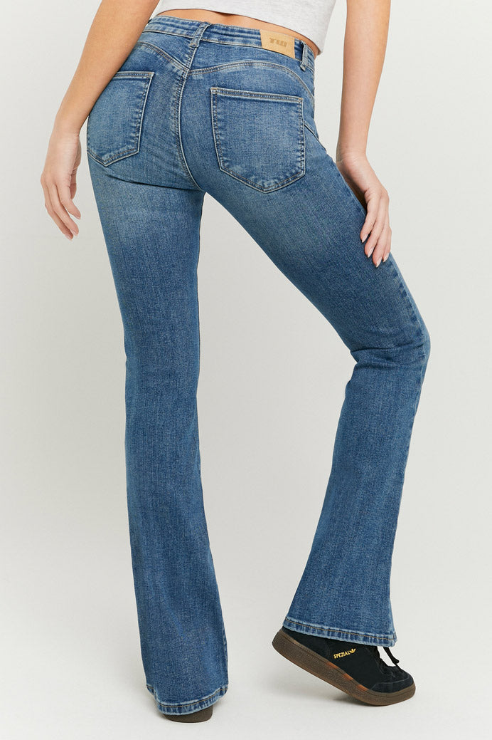 Jeans flare push-up - Medium Indigo Wash