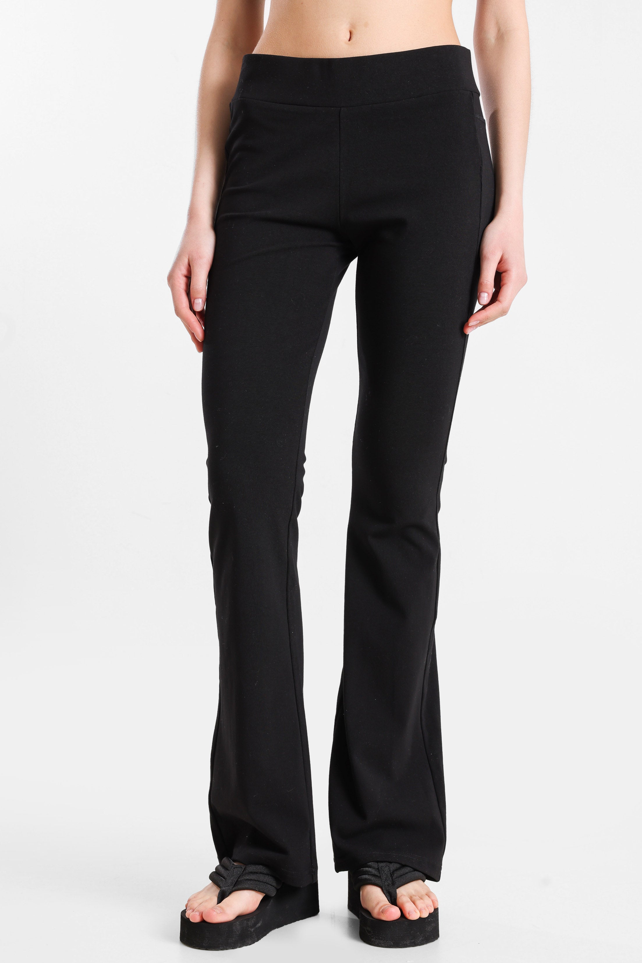 Flare Leggings - Schwarz