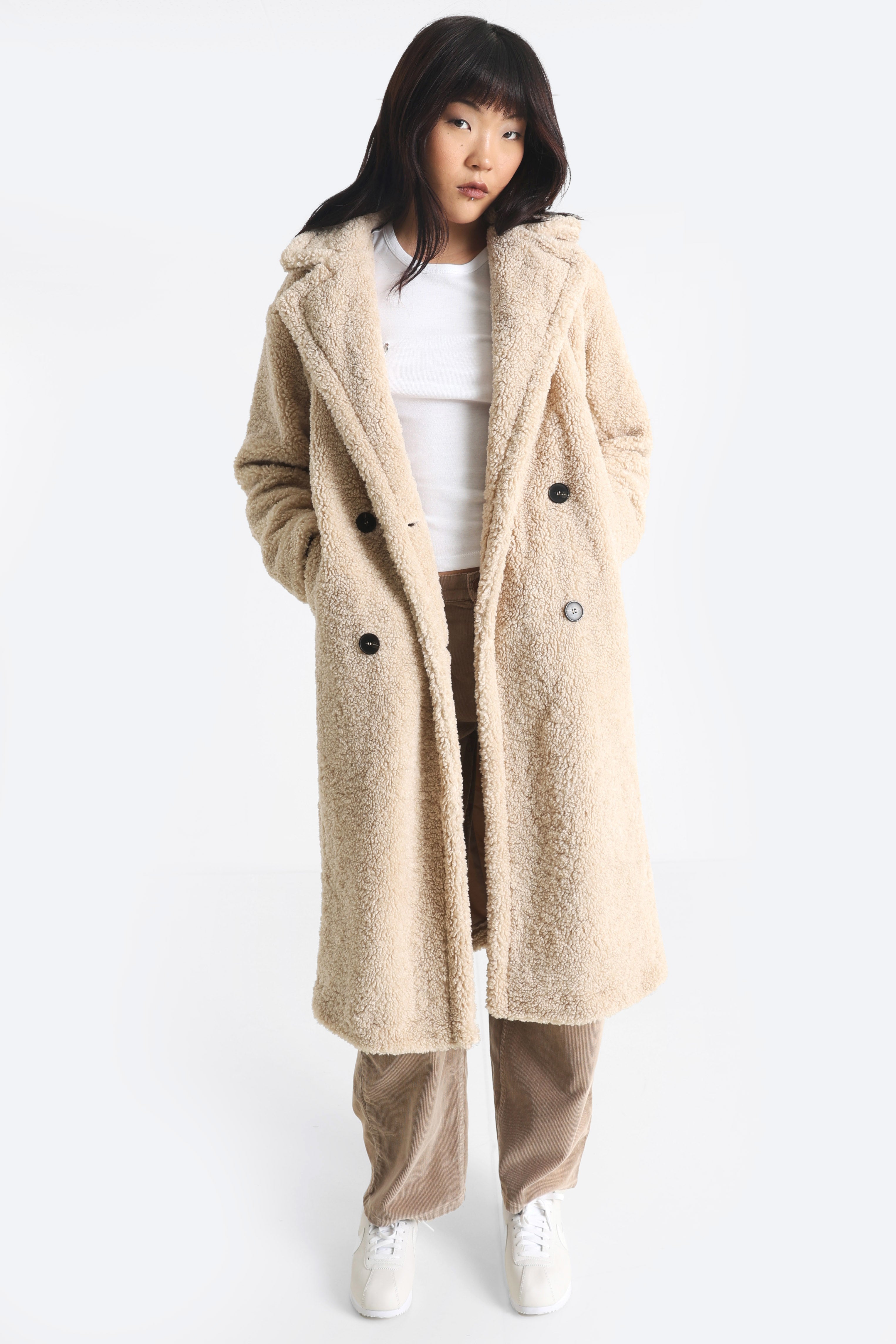 Cappotto in pelliccia sintetica - Beige
