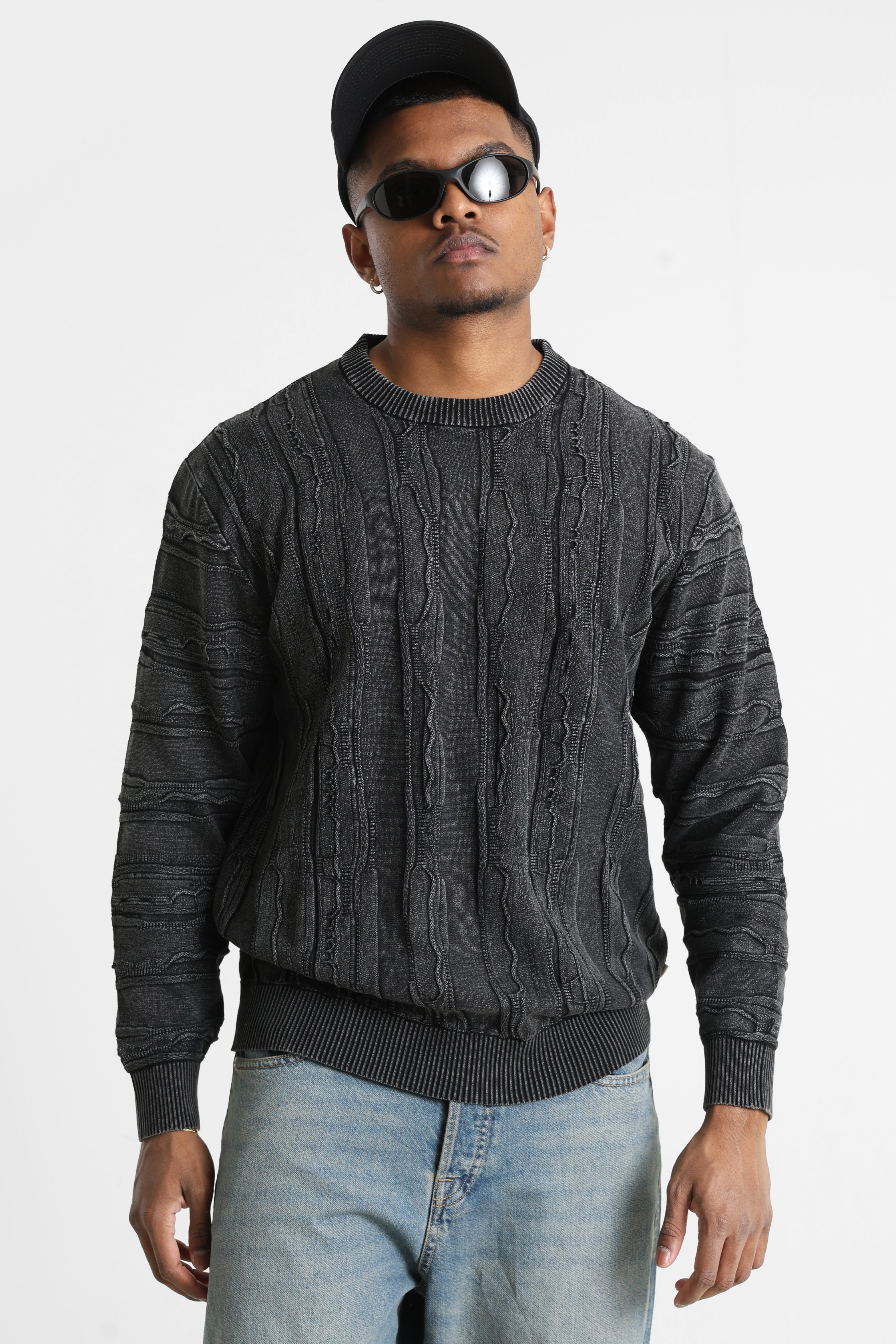 RRJAMIE - Maglia in maglia - Nero