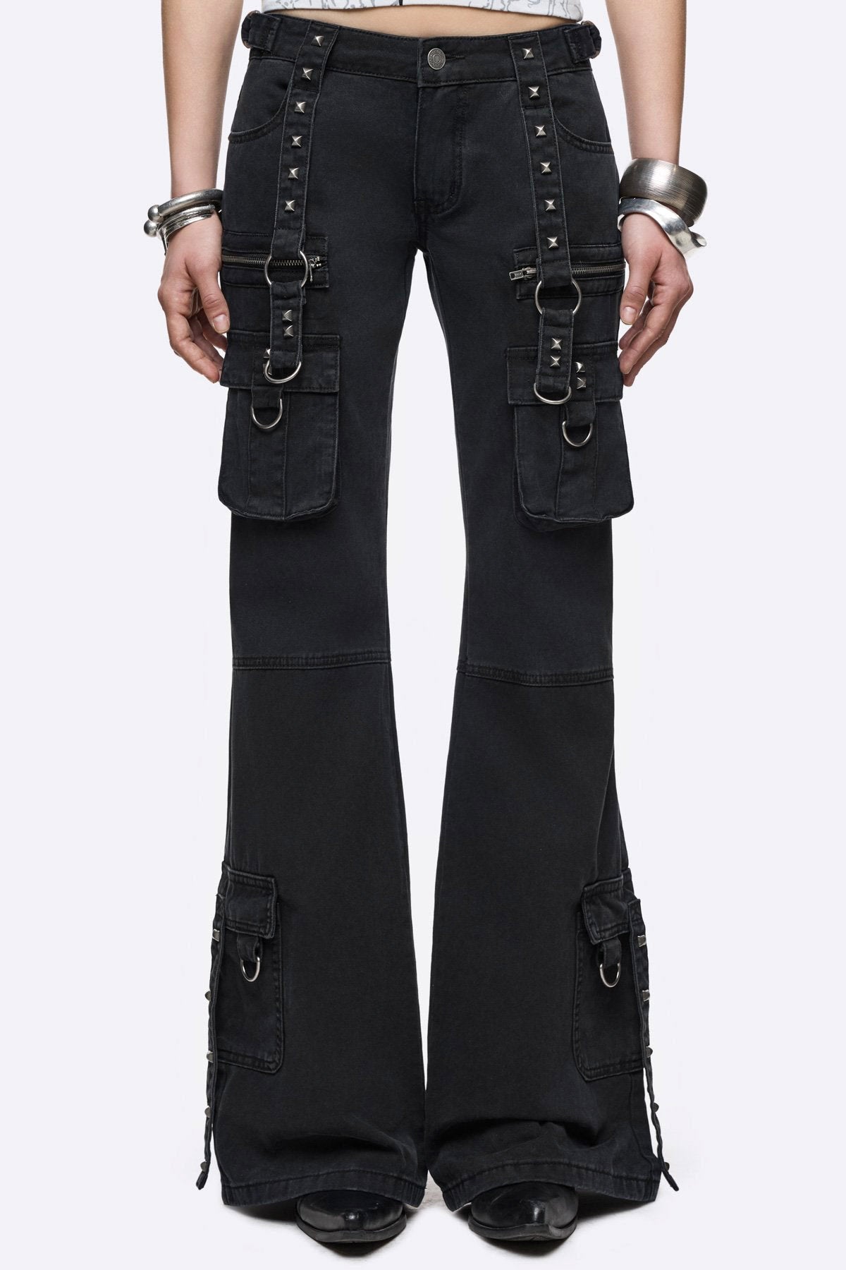 Bruise Flared Jeans - Black