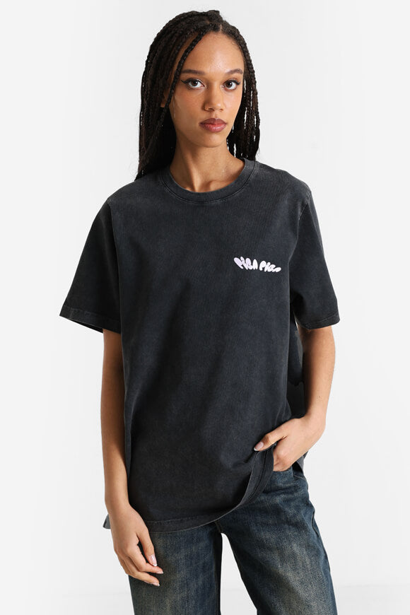 T-shirt oversize - noir délavé