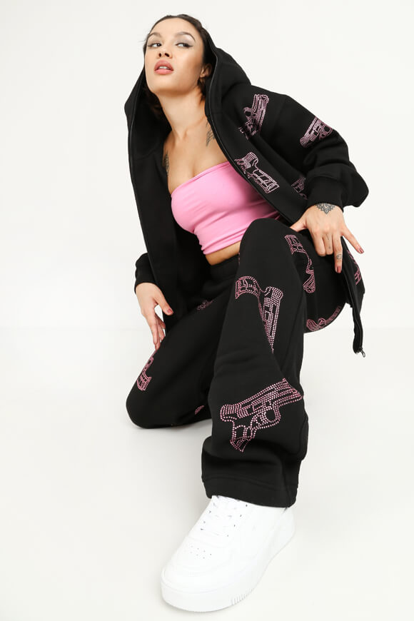 Hooded sweat jacket - Black