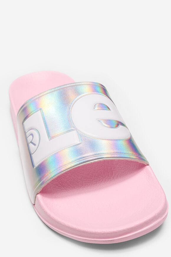 Pantoletten - Silver + Pink