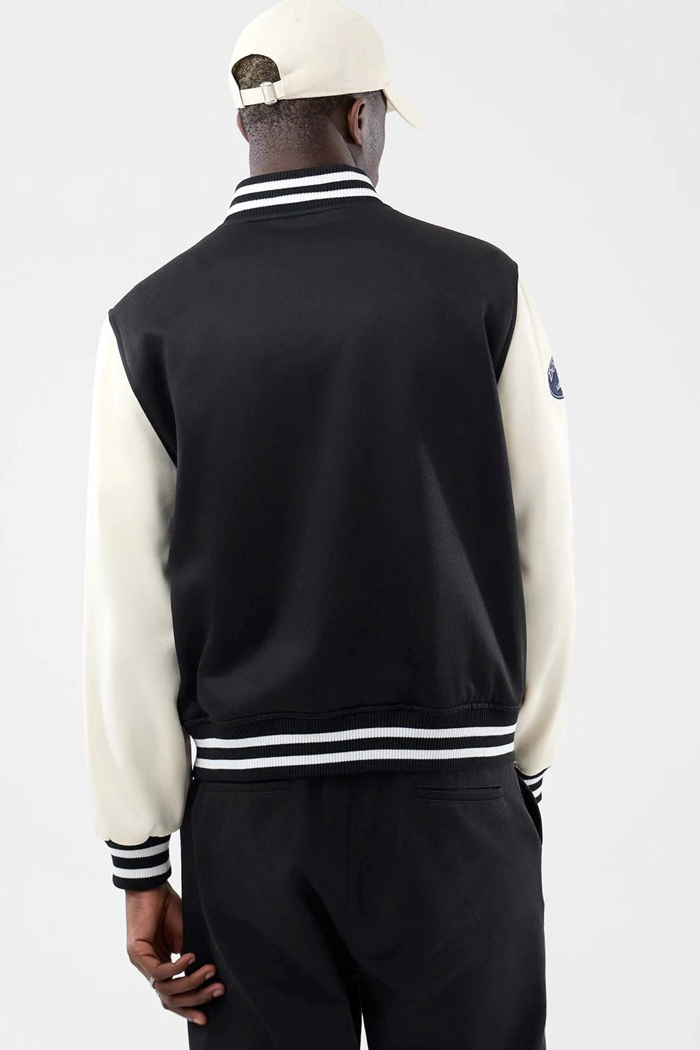 Collegejacke - Black + Offwhite