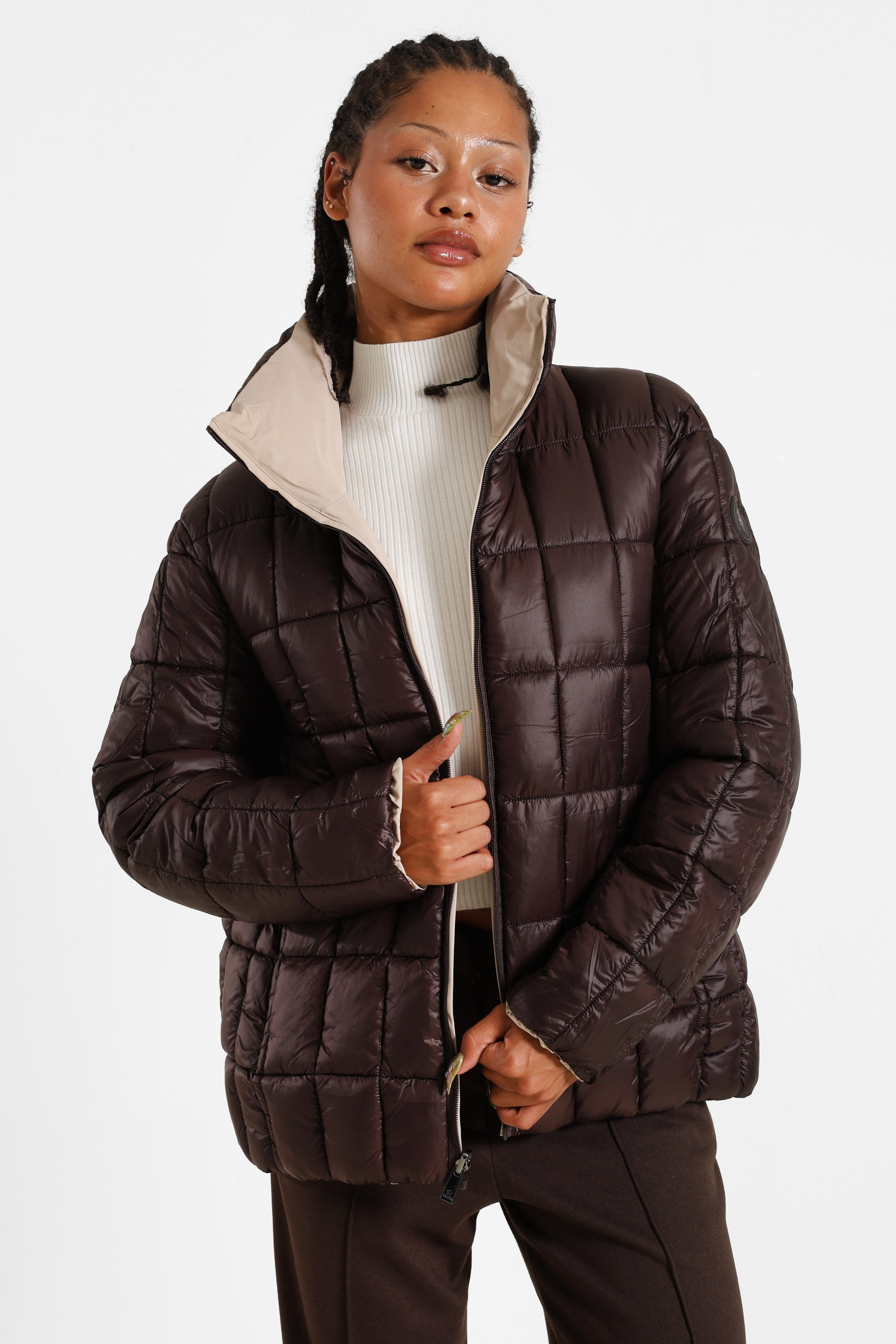 Zehra indossabile reversibile - Beige + Brown