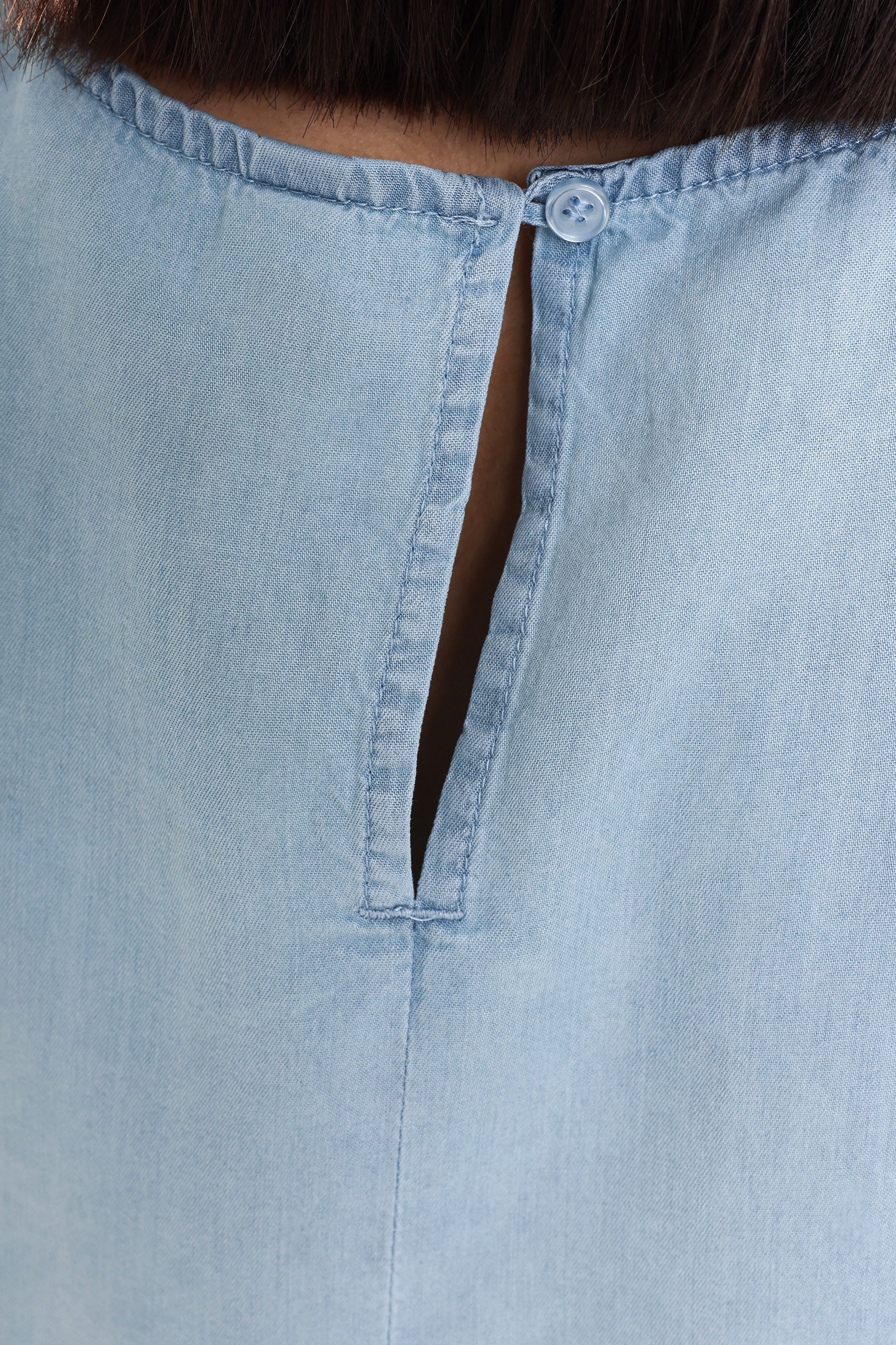 ONLDORSI Crop Top - Light Blue Denim