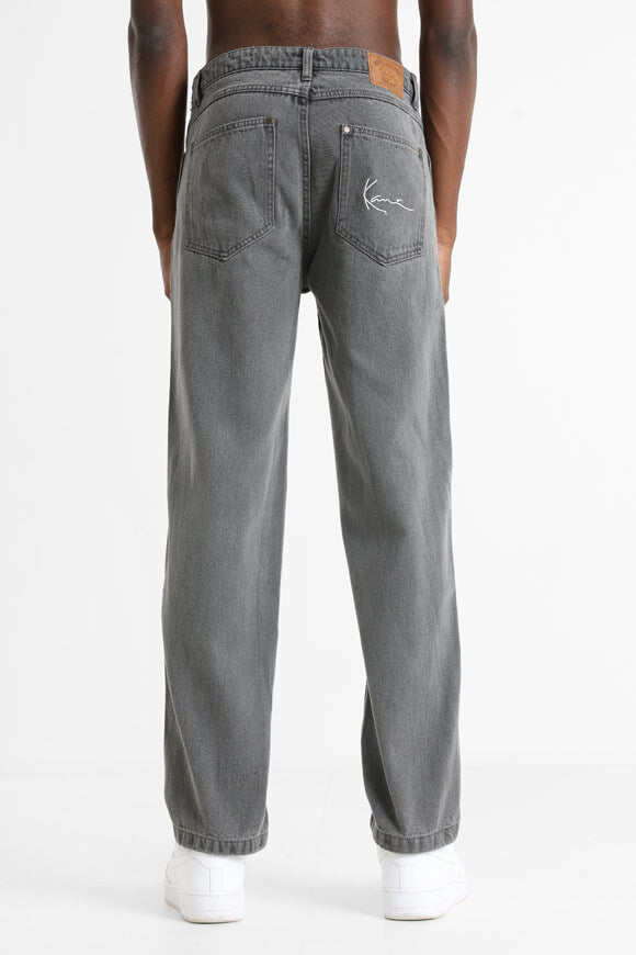 Small Signature Baggy Jeans - Grey Denim
