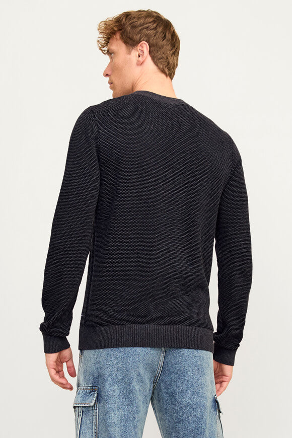 Globe fine knit sweater - Dark Grey Melange