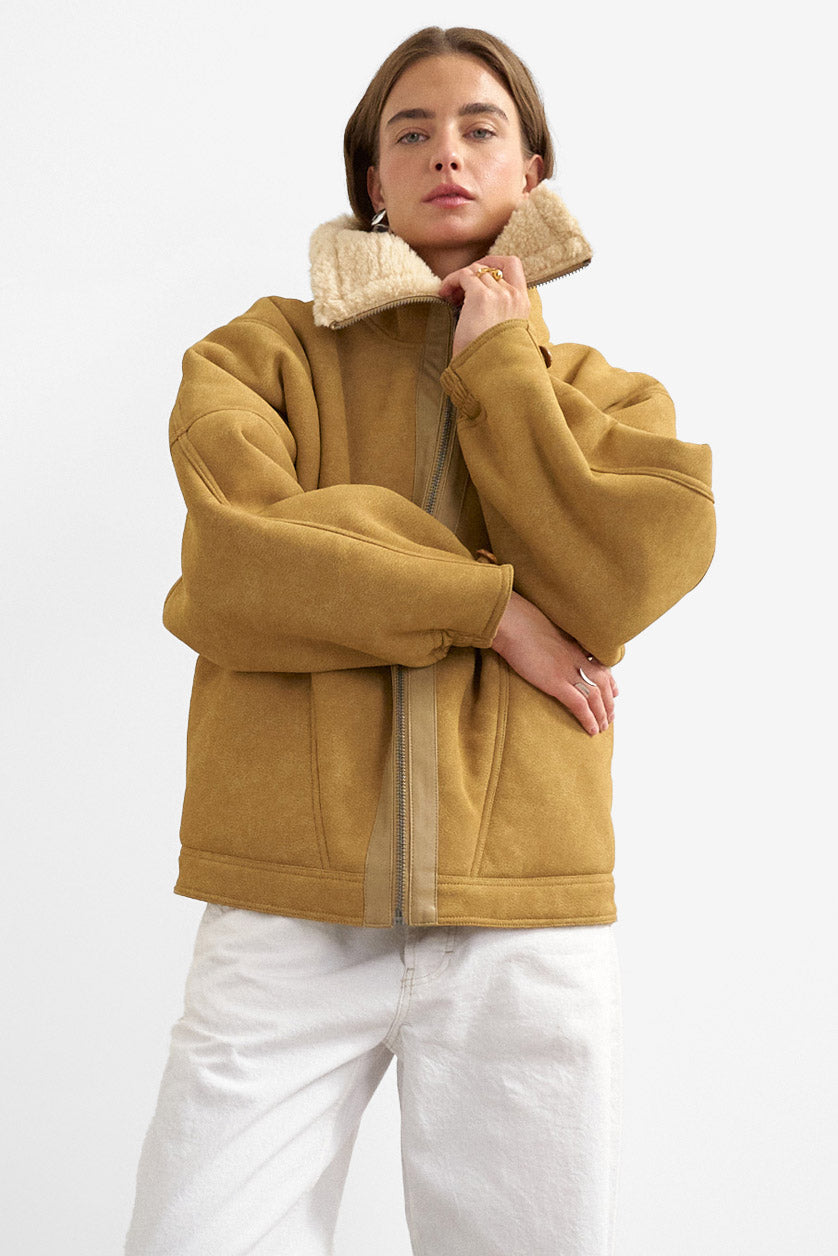 TSTULLA Shearling Jacke - Tan