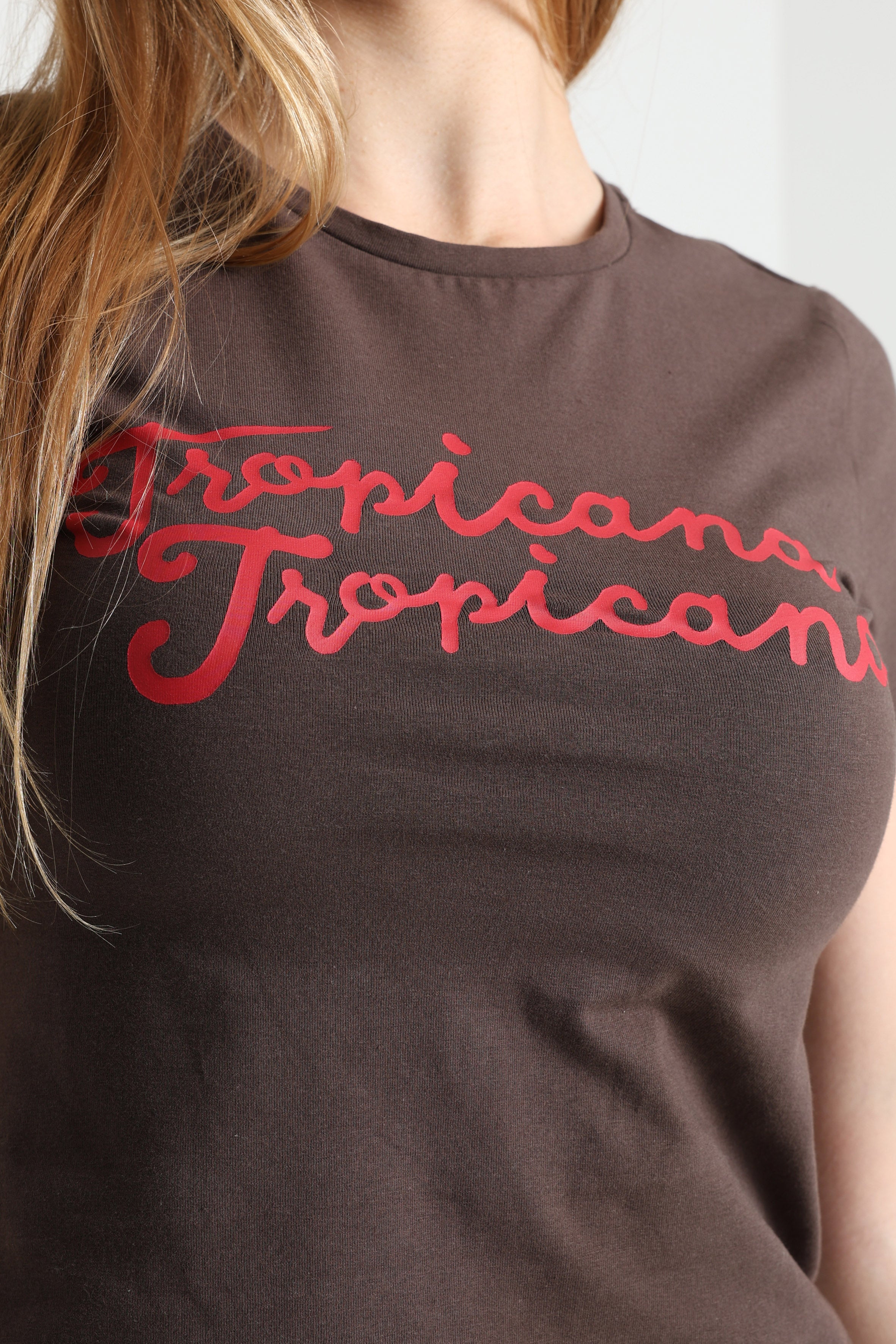 Crop T-Shirt - Chocolate Brown