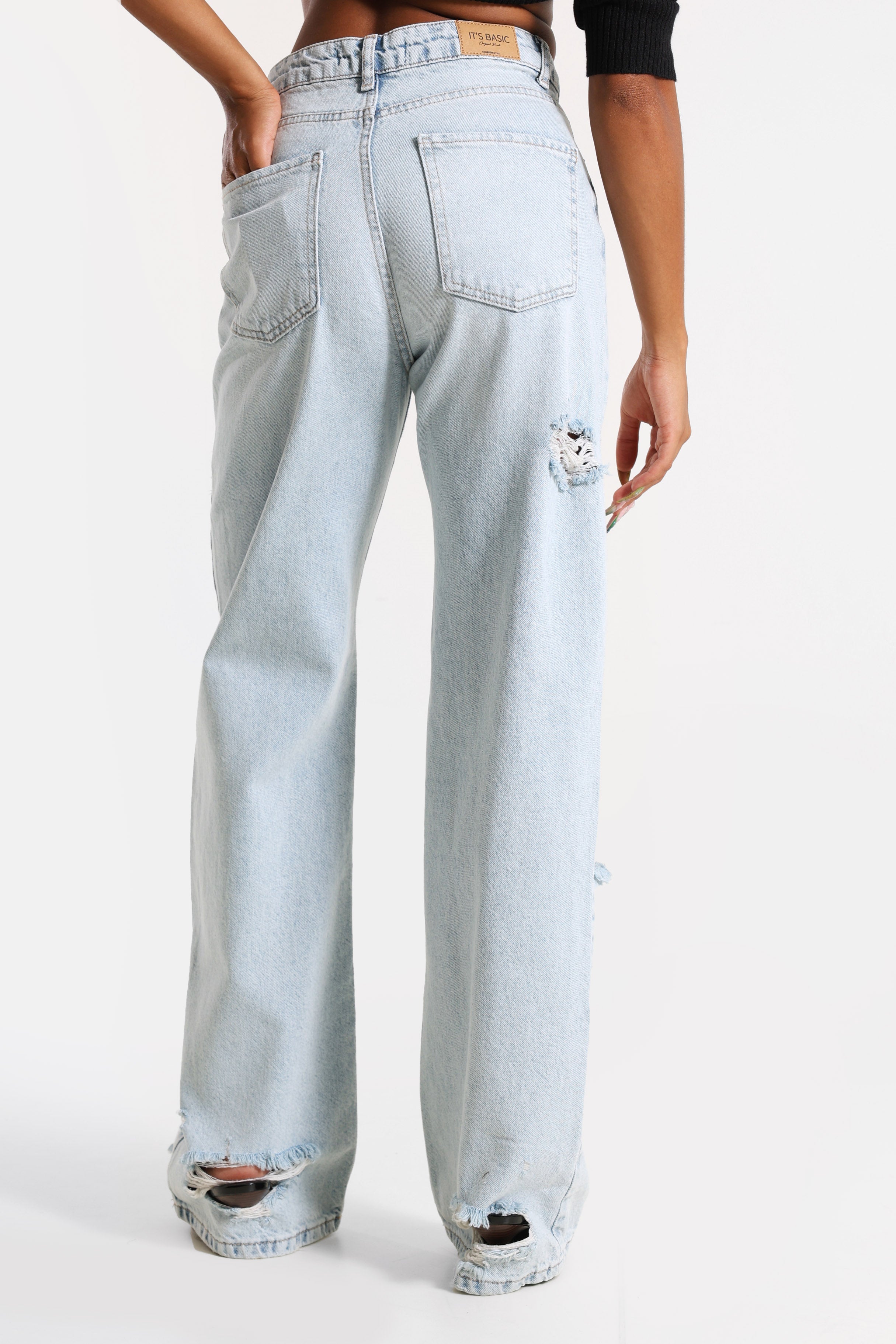 Jeans a gamba dritta - Light Blue Denim