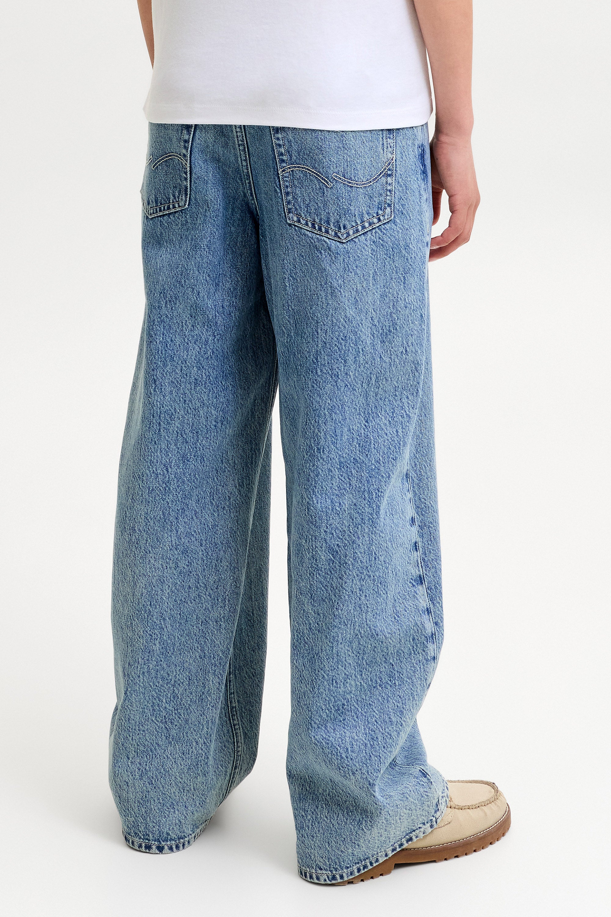 JJIDAVE Wide Leg Jeans - Blau Denim