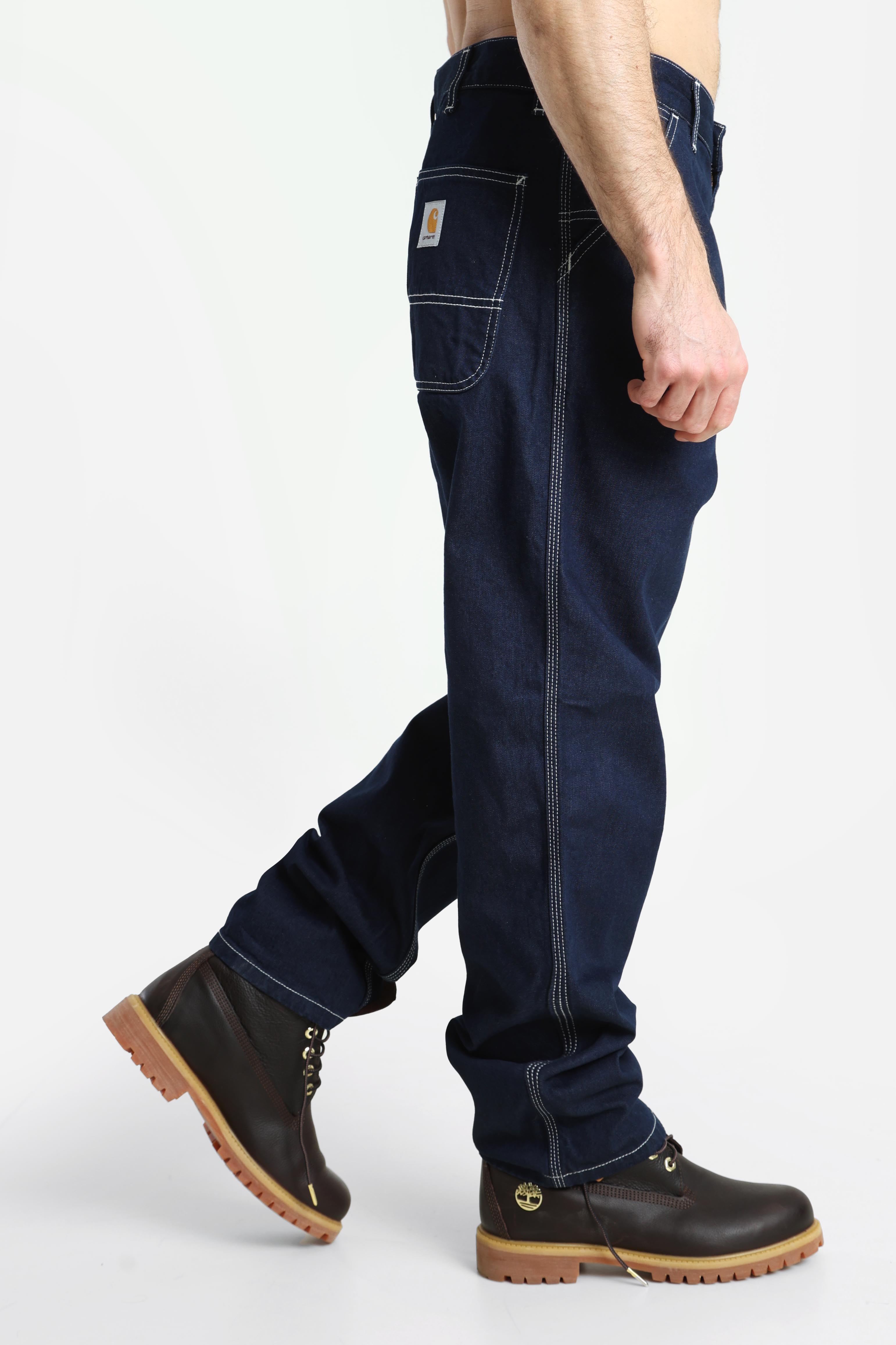 Jeans straight fit rilassati L32 - Blu One Wash