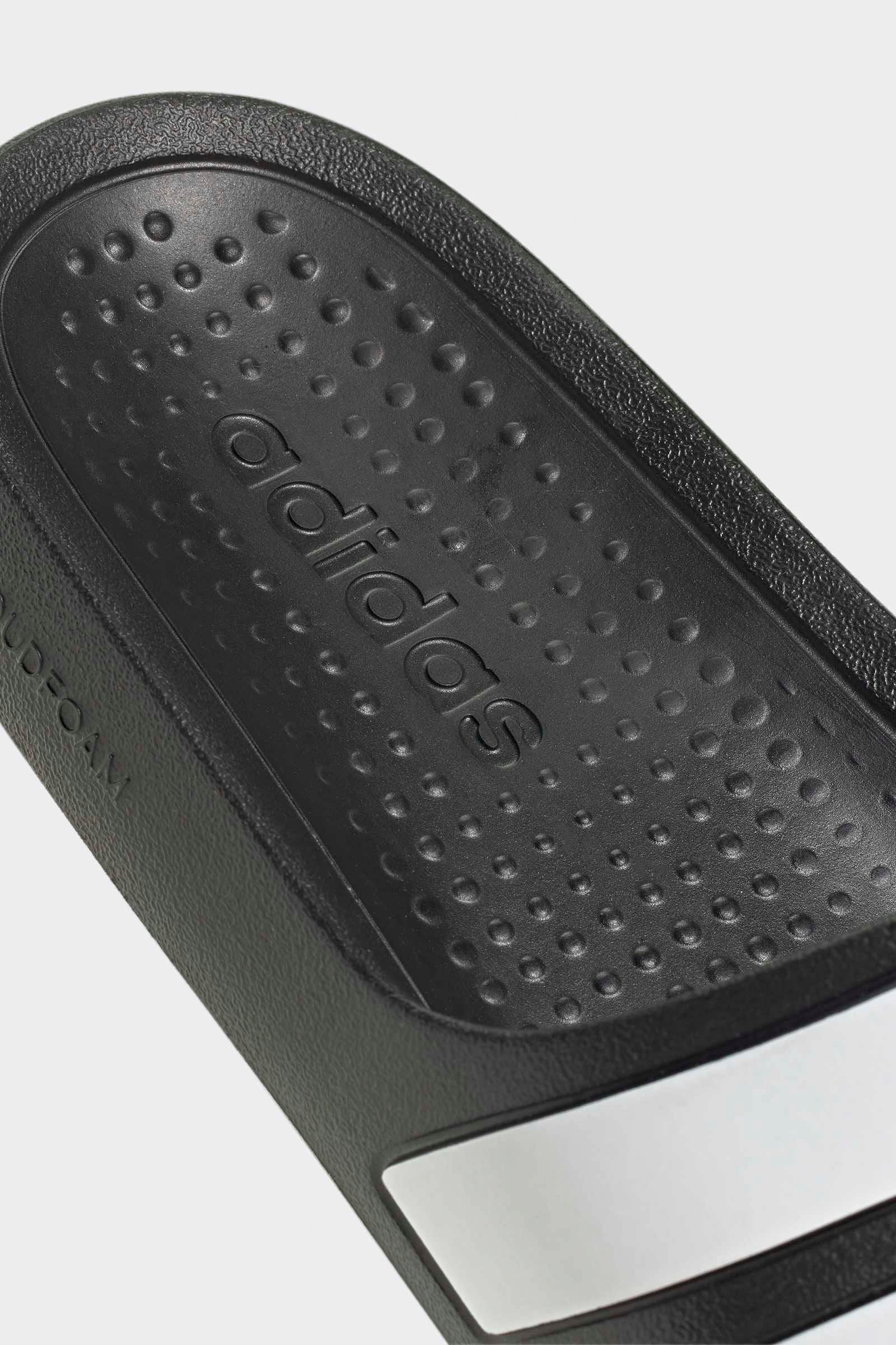 Adilette Flow Pantoletten - Black + White