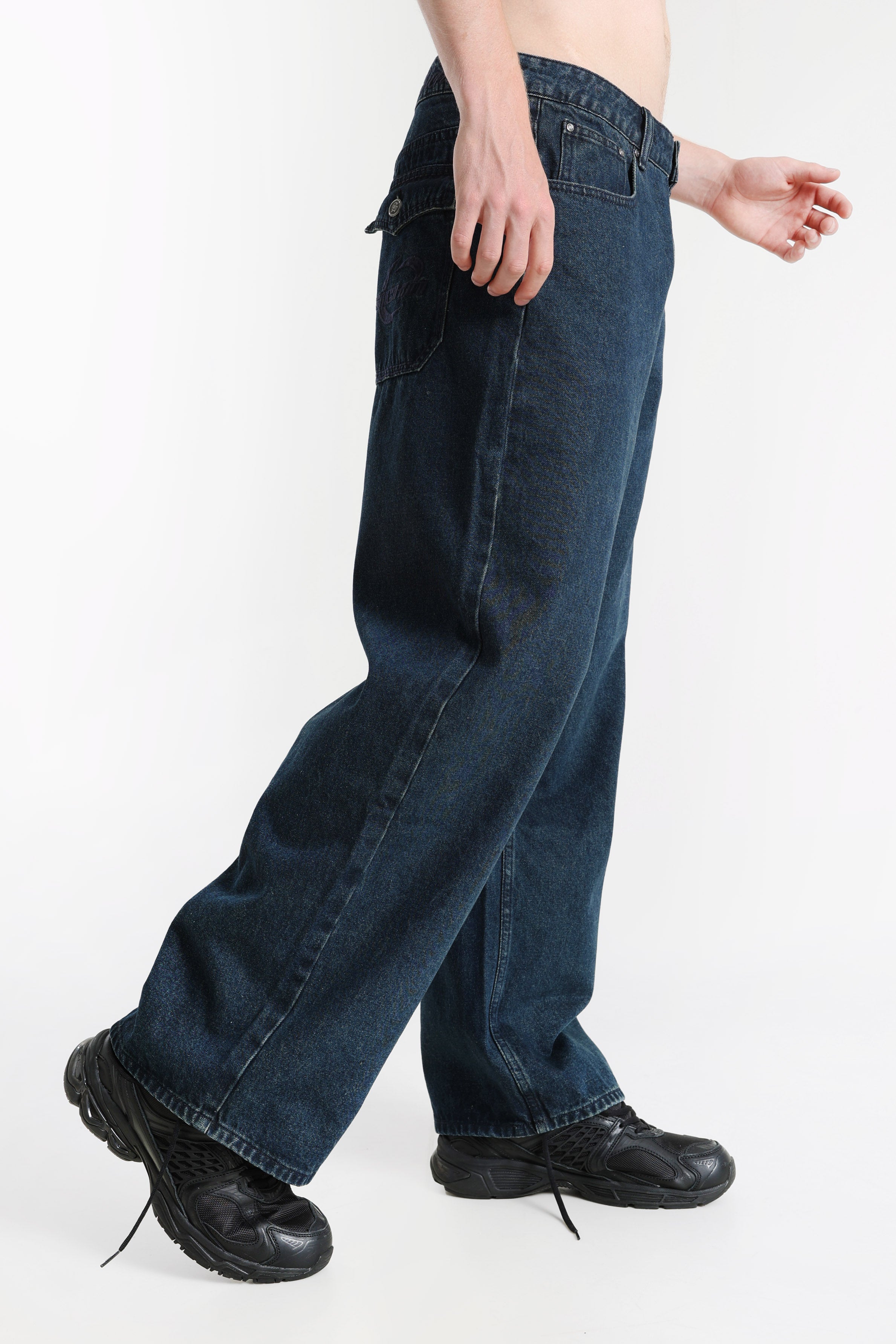 Jeans a vestibilità baggy - Bleu foncé