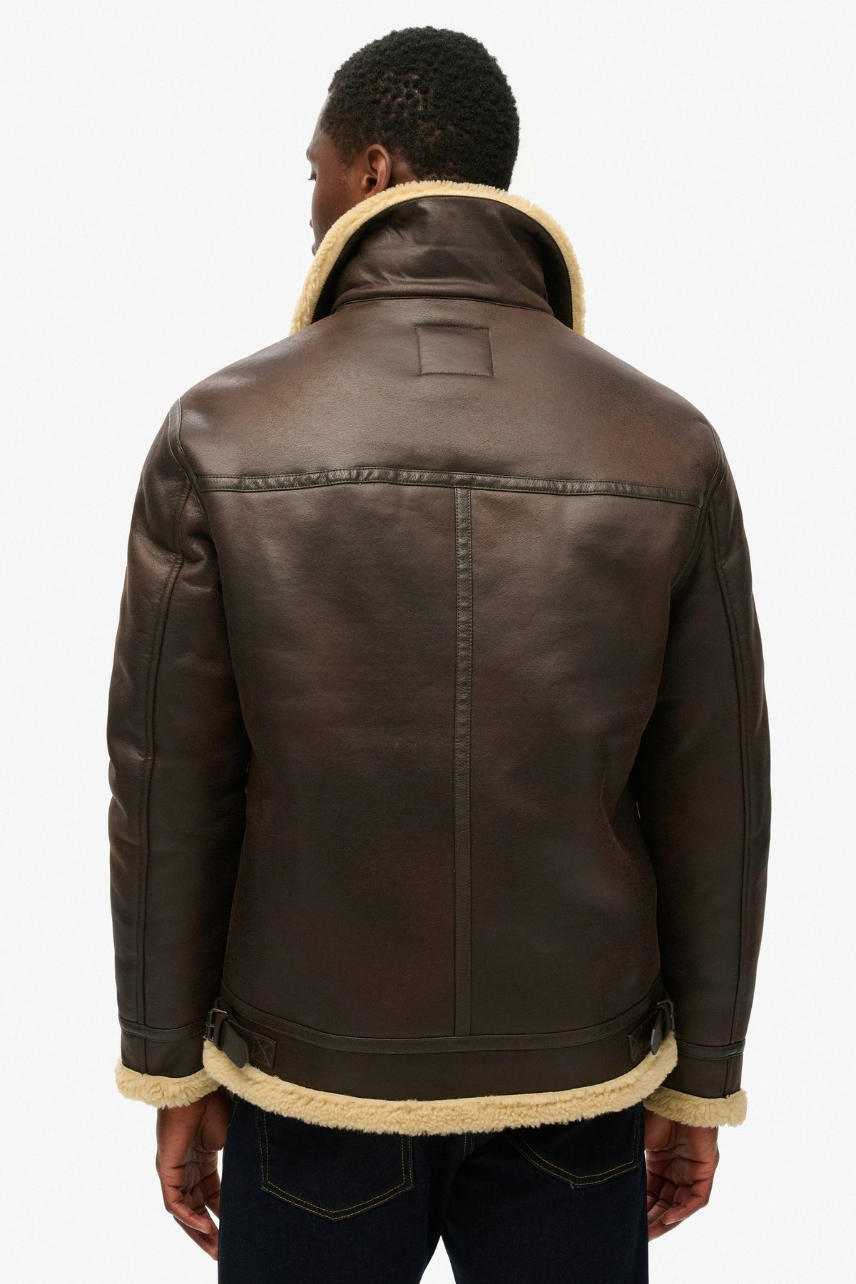 Giacca in montone rovesciato - Dark Brown