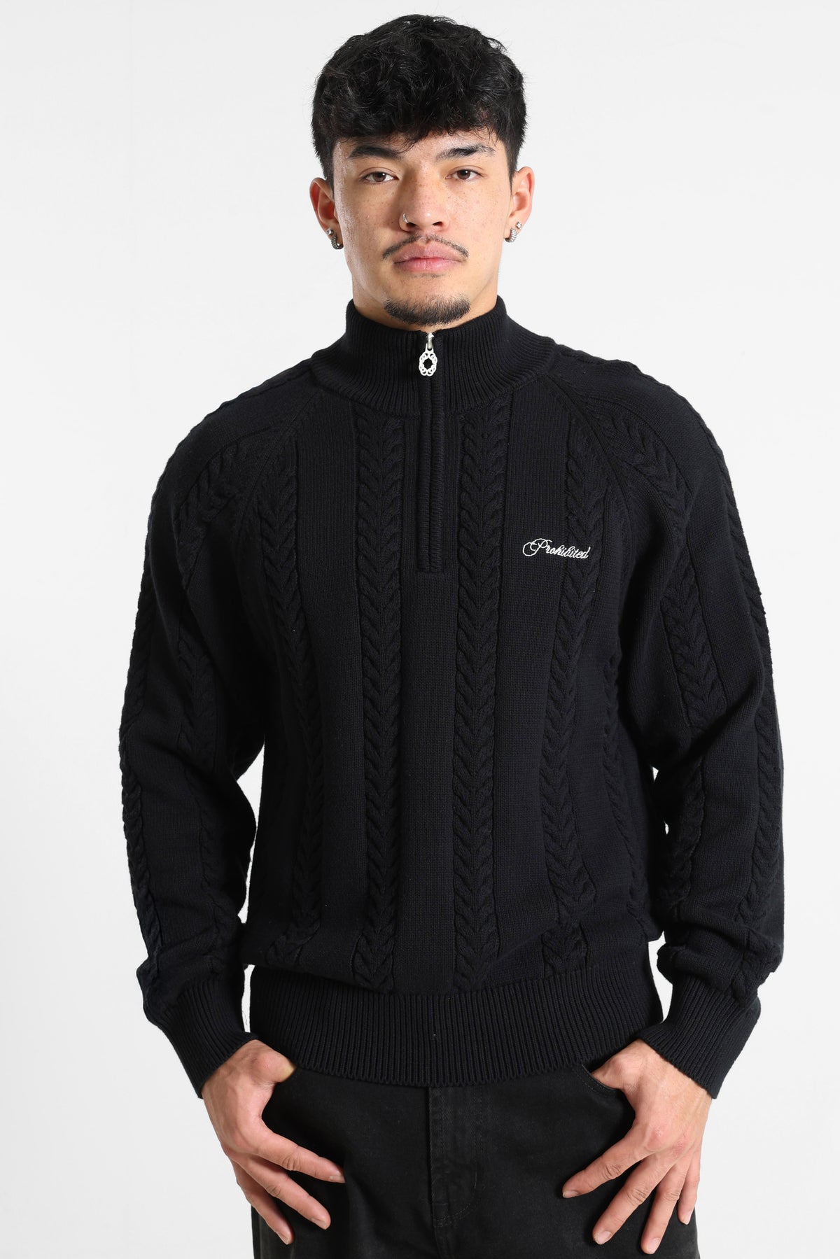 Knitted sweater - Black