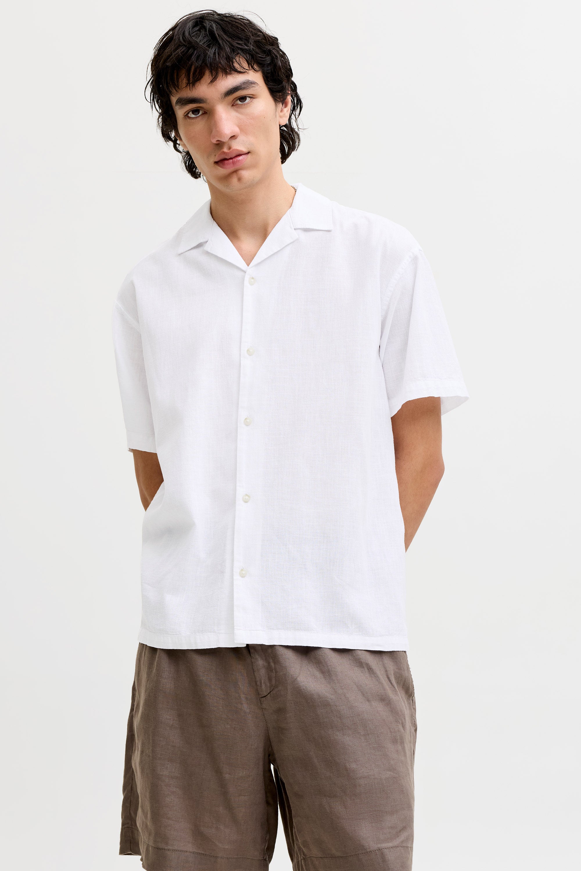 JJESUMMER Leinenhemd - White